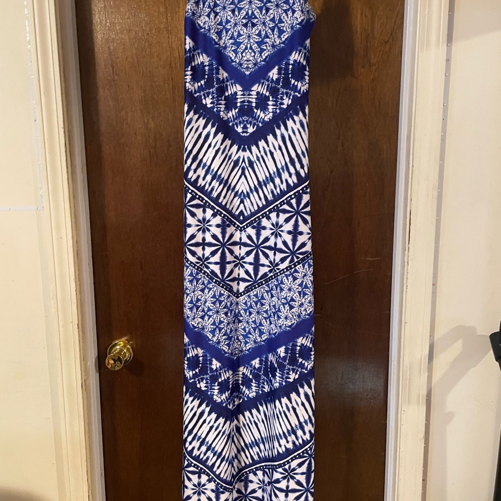VENUS Blue and White Maxi Dress